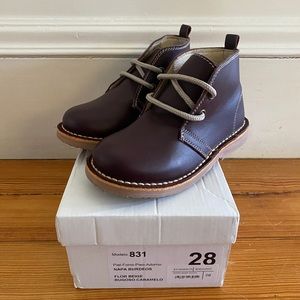 La Coqueta kids burgundy leather boots